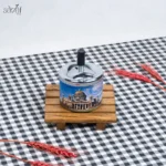 زیرسیگاری فلزی فشاری طرح دار(یک عددی) - تصویر 2