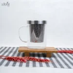 لیوان دمنوش پیرکس استیل استوانه اعلا 350 سی سی (یک عددی)