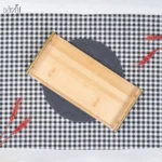 سینی مستطیل بامبو 43/20 سانت دسته طلایی(یک عددی) - تصویر 2