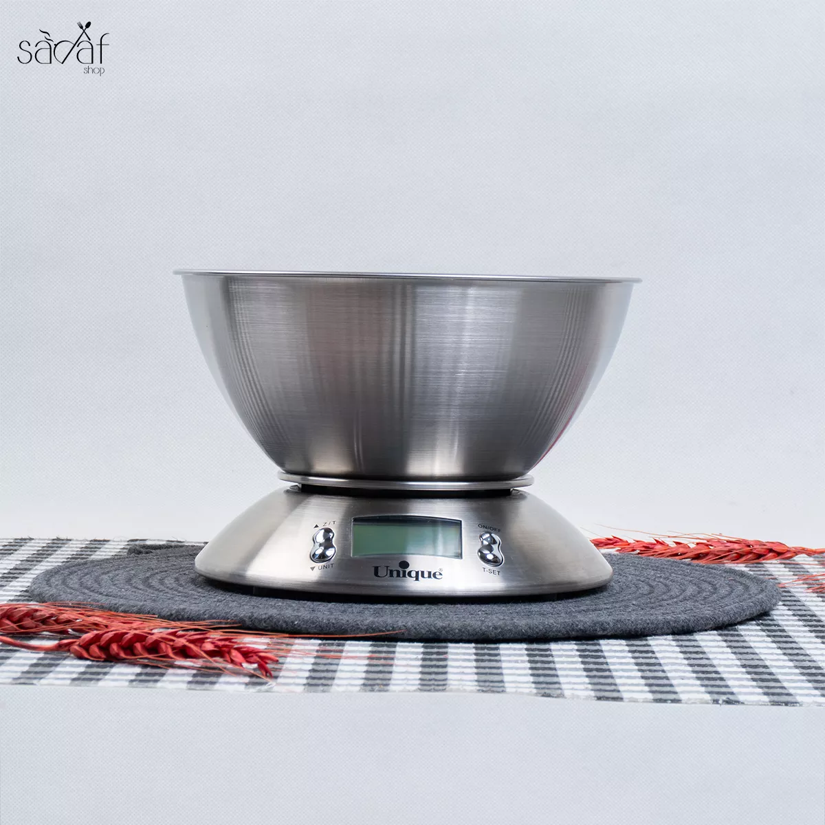114 ترازو آشپزخانه دیجیتال کاسه استیل (6520) یونیک(یک عددی) - تصویر 1