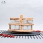 سرویس ادویه چوب،شیشه گردان یونیک (6 عددی) - تصویر 2