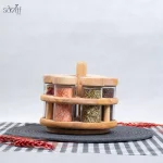 سرویس ادویه چوب،شیشه گردان یونیک (6 عددی) - تصویر 3