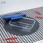 ظرف ماکروویو قفل دار 1040 سی سی {گلس لاک} شیشه لومینارک فرانسه(یک عددی) - تصویر 2