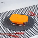 ظرف ماکروویو قفل دار 820 سی سی {گلس لاک} شیشه لومینارک فرانسه(یک عددی)