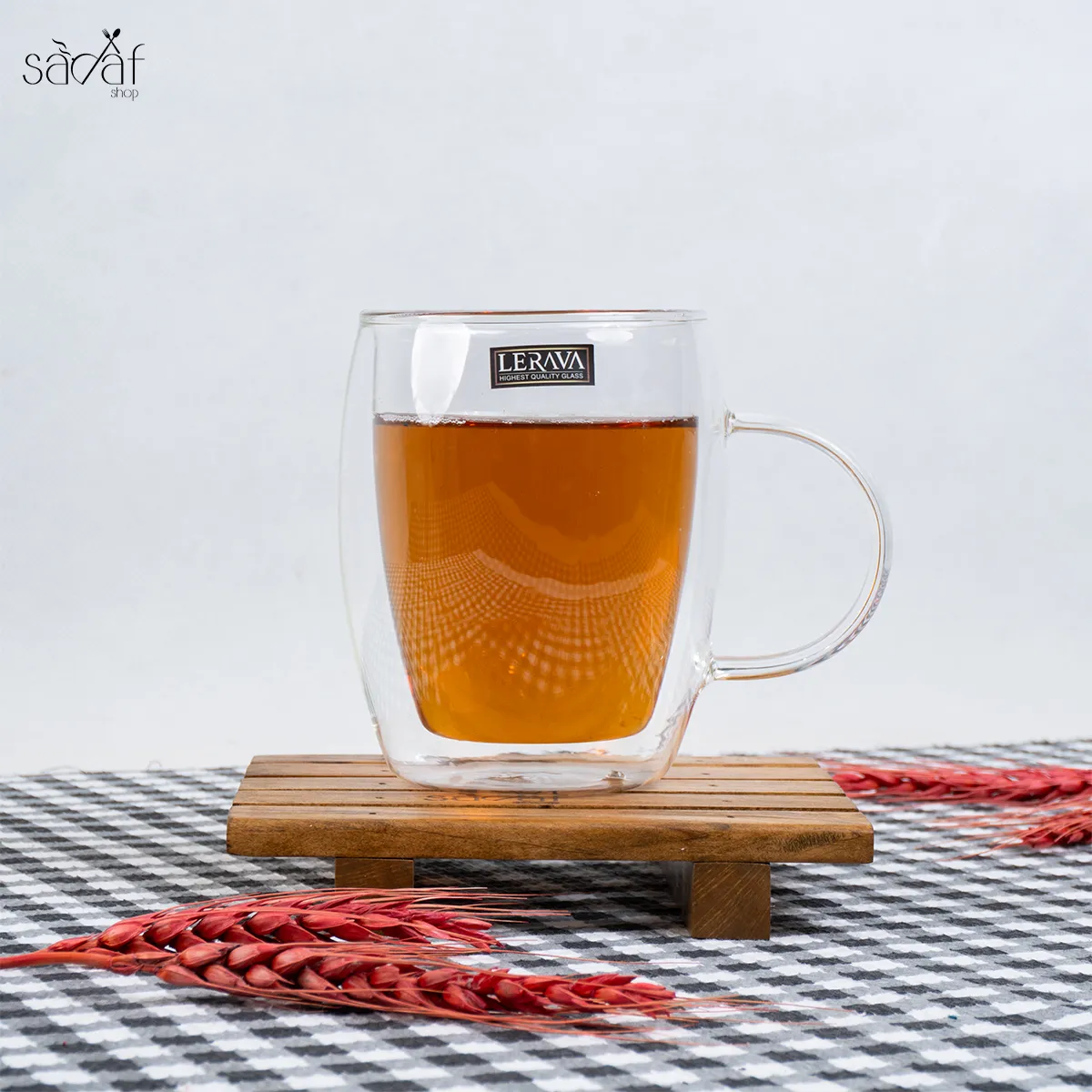 194_63_11zon ماگ دو جداره پیرکس 400 سی سی لروا (یک عددی) - تصویر 1