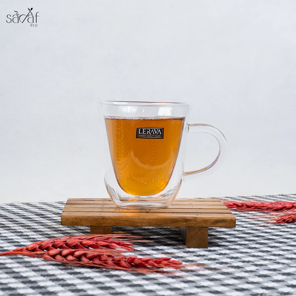 195_64_11zon ماگ دو جداره پیرکس 220 سی سی لروا (یک عددی) - تصویر 1