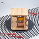 سرویس ادویه چوب،شیشه گردان یونیک (8 عددی) - تصویر 2