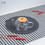 قوری پیرکس صافی استیل درب چوبی یونیک( یک عددی) - تصویر 2