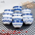 پیاله سرو سرمه ای طرح دار سرامیک دنی هوم  (پک  10عددی)