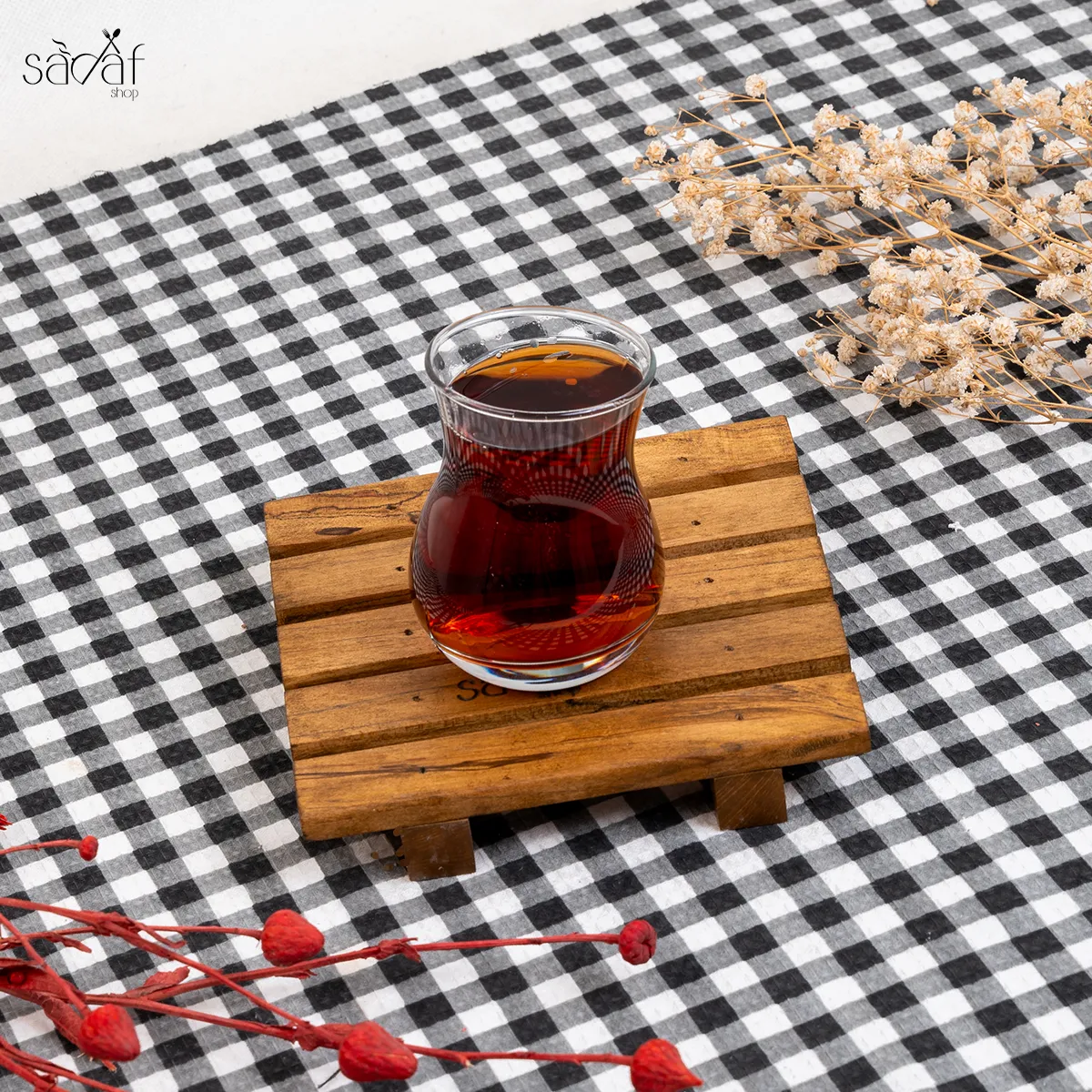 1_1_11zon استکان 180 سی سی تک کمر باریک کوزان (دست 6 عددی) - تصویر 1