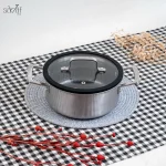 قابلمه 20 سانت استیل لیزری دایکاست دودسته درب دارMGS