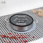تابه استیل لیزری دایکاست 24 سانت دودسته درب دارMGS