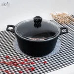 قابلمه 28 سانت دو دسته درب دار گرانیت جولیانا زرساب مونارک