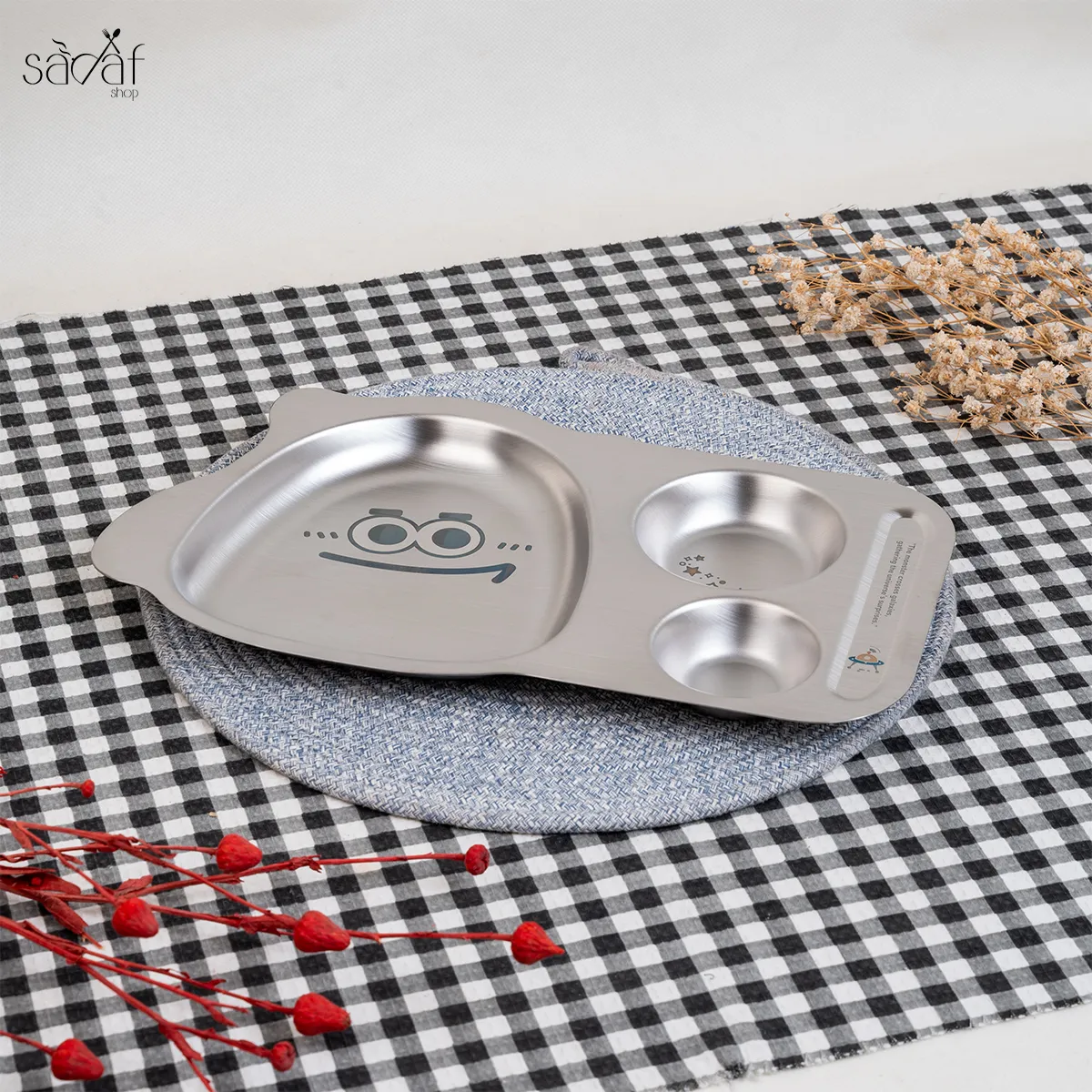 30_30_11zon ظرف غذا استیل تقسیم شده کودک ( یک عددی) - تصویر 1