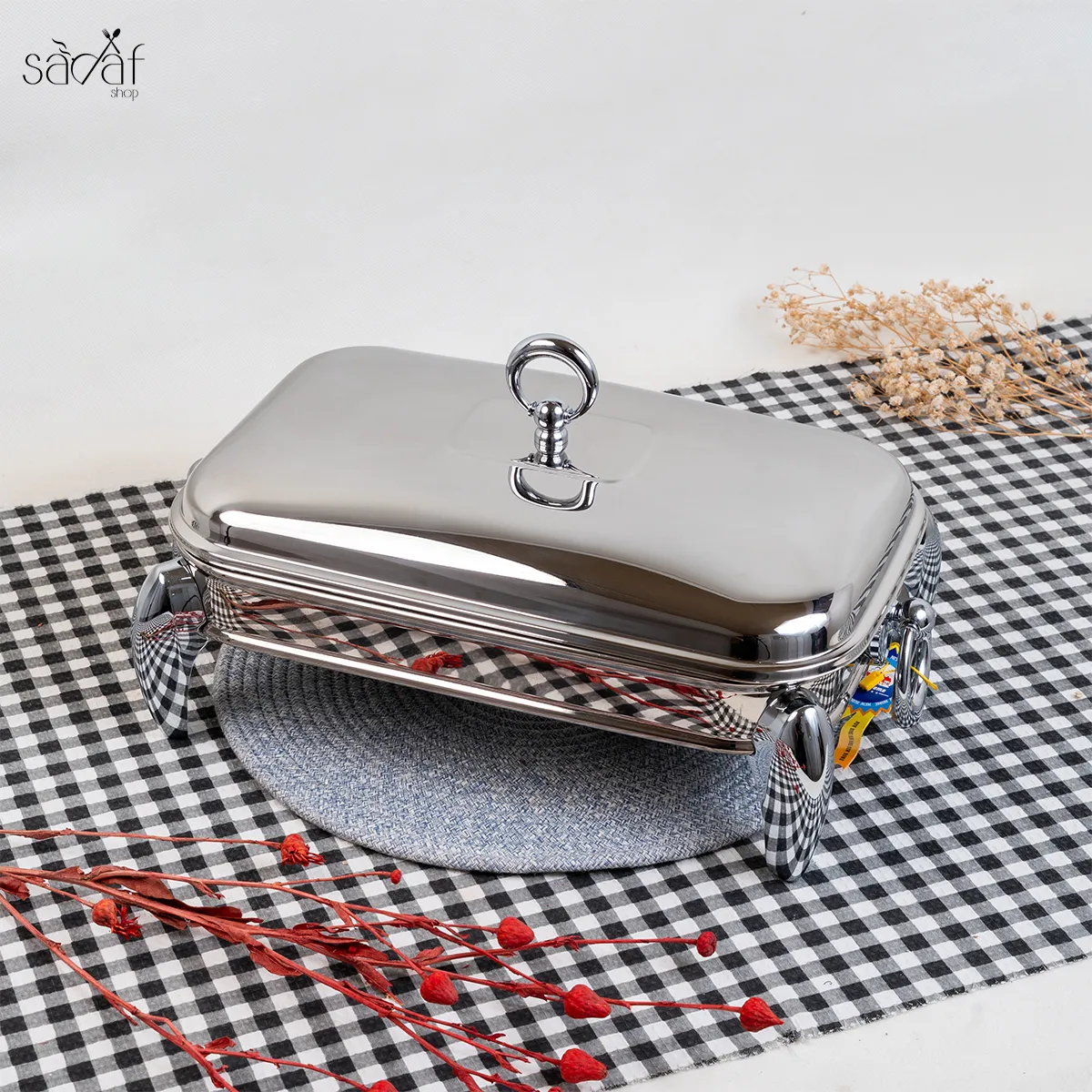53_53_11zon سوفله مستطیل دو لیتر استیل پیرکس نیو هوم - تصویر 1