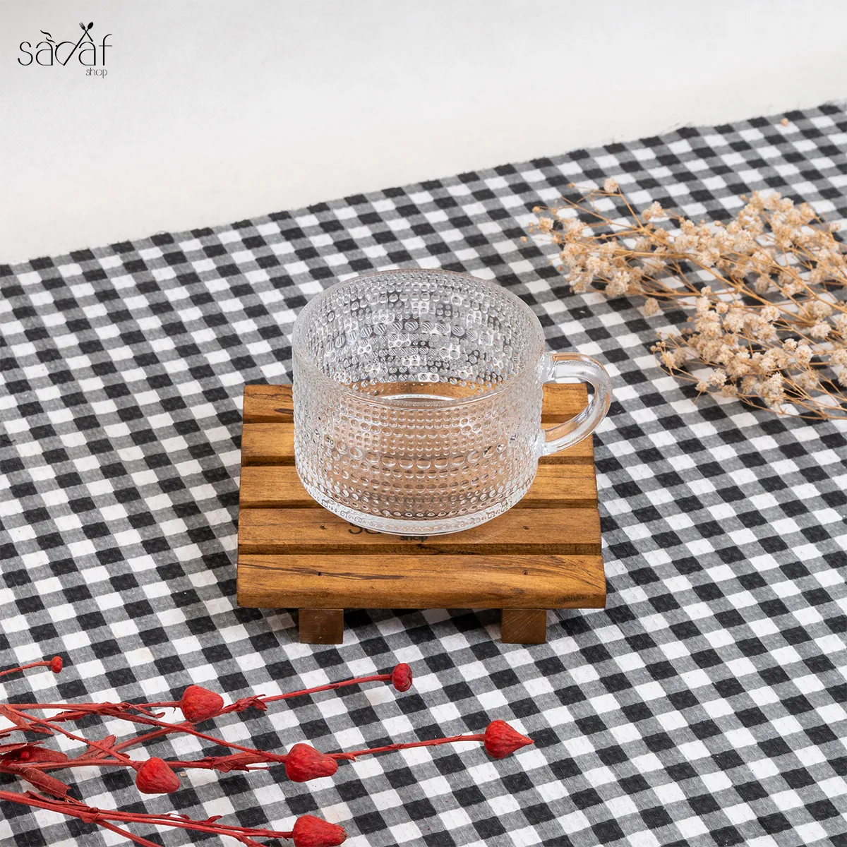 61_61_11zon فنجان بزرگ سوپ/ دسر بلور مهره دار خارجی (یک عددی) - تصویر 1