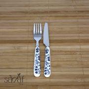 کارد و چنگال گل ابی